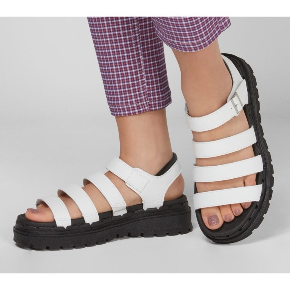 White Chunky Platform Sandals